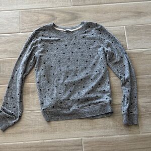 Lucky Brand Gray Sweater with Black Dots